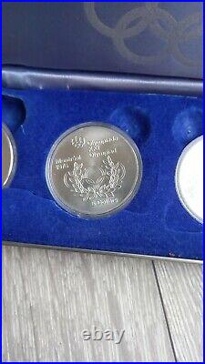 Canada 1976 Montreal Olympics set of four solid Silver Coins.in capsules