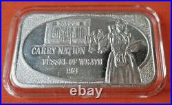 Carry Nation Vintage 1981.999 Solid Silver Art Bar Apm-4 L. E. Mintage 1/500 (b)
