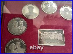 Cased set of solid silver medals/coins sovereigns of Europe limited edition 19oz