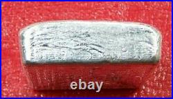 Cast Poured Square Bar 75 Grams. 9999 Fine Silver