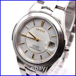 Citizen Exceed Men's Silver Dial Perpetual Watch Cal E510 Used