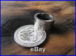 Coin Rings 2016 Isle Of Man Angel Solid Silver Bullion Coin Ring X