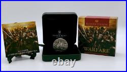 Coin Solid Silver 2 oz Warfare Roman Legion Boxed Certificate Tuvalu 2018