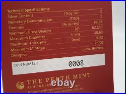 Coin Solid Silver 2 oz Warfare Roman Legion Boxed Certificate Tuvalu 2018