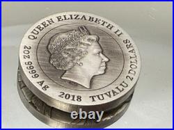 Coin Solid Silver 2 oz Warfare Roman Legion Boxed Certificate Tuvalu 2018