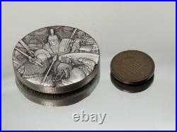 Coin Solid Silver 2 oz Warfare Roman Legion Boxed Certificate Tuvalu 2018