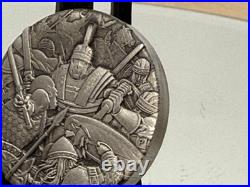 Coin Solid Silver 2 oz Warfare Roman Legion Boxed Certificate Tuvalu 2018