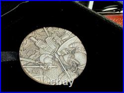 Coin Solid Silver 2 oz Warfare Roman Legion Boxed Certificate Tuvalu 2018