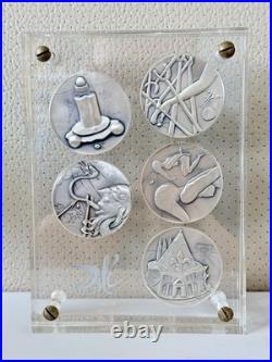 Collectable Rare Solid Fine Silver. 999 Salvador Dali Ten Commandment Medal Coin