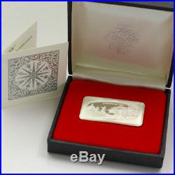 Collectible Solid 1980 Franklin Mint Christmas Ingot, Case & Certificate Proof