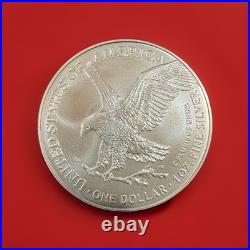 Colorized Liberty $1 Coin Surrounded By 1 Oz Silver Square. 2oz Silver Total