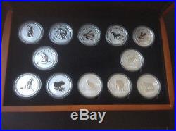 Complete 1oz Australian Lunar Series 1 Solid Silver Coin Collection. Stunning