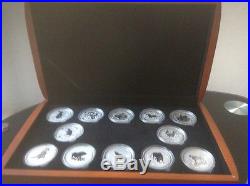 Complete 1oz Australian Lunar Series 1 Solid Silver Coin Collection. Stunning