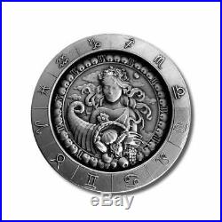 Complete Set Zodiac Signs(12) 1 oz. Silver High Relief Rounds In a Solid Box