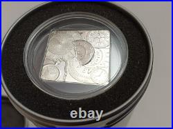 Cook Islands 2017 Time Capsule 5 Dollar Square Coin 1 oz Ounce Silver High Relief