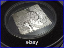 Cook Islands 2017 Time Capsule 5 Dollar Square Coin 1 oz Ounce Silver High Relief