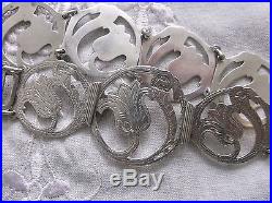 Delightful Solid Silver Art Nouveau Buckle & Belt 1904 Chester