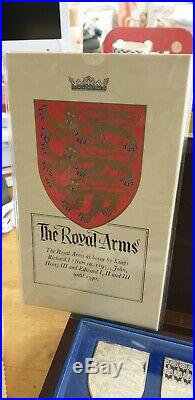 Danbury Mint The Royal Arms Solid Silver Sterling Ingot Set 1977 Full Paperwork