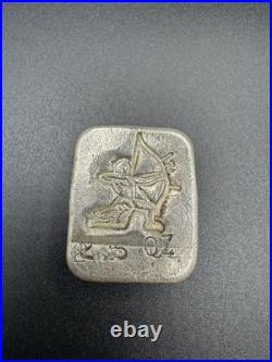 Dennis England Silver 2.5oz Archer Bar Collectors Dream Very Rare! 999 Fine AG