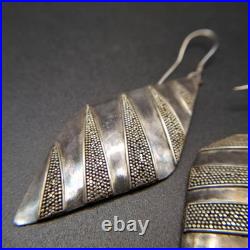 Diamond Shape Bullion Slash Design 925 Silver Vintage F