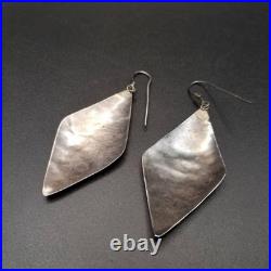 Diamond Shape Bullion Slash Design 925 Silver Vintage F