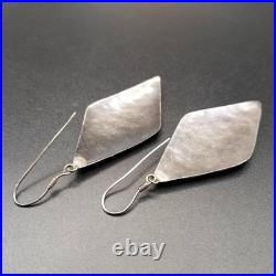 Diamond Shape Bullion Slash Design 925 Silver Vintage F