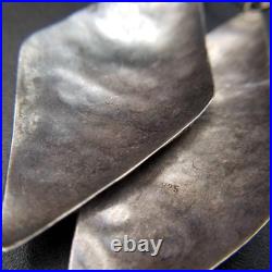 Diamond Shape Bullion Slash Design 925 Silver Vintage F