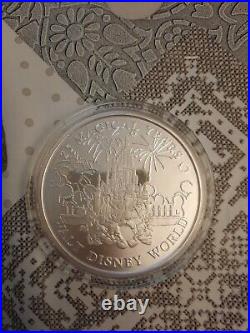 Disney World 25 Years Solid Silver 5oz Medallion/ Coin