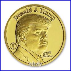 Donald J Trump 45th President 1/4 Oz Solid Gold Bullion Round. 9999 Pure Donald J Trump 45th President 1/4 Oz Solid Gold Bullion Round. 9999 Pure