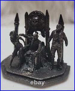 Dracula Sitting On The Throne From Hell Solid. 999 Fine Silver Weighs 137 Grams