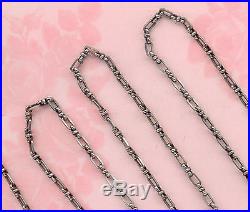 EXTRA LONG VINTAGE SOLID SILVER POCKET WATCH CHAIN 1,55 Meter