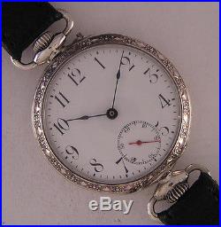 Early ARGUS'1900 ALL ORIGINAL Gent's Swiss Solid Silver Wrist Watch A+ Serviced
