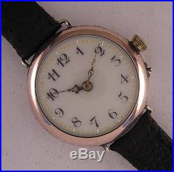 Early Cylindre 1900 Swiss Solid Silver Fancy Wrist Watch Perfect Fully Serviced