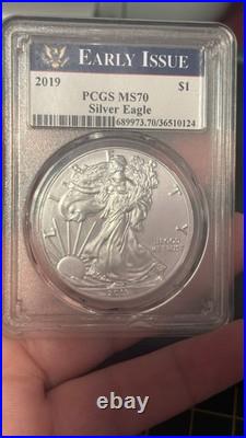 Early Issue American Eagle. 999 solid Silver Dollar 2019 RARE