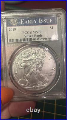 Early Issue American Eagle. 999 solid Silver Dollar 2019 RARE