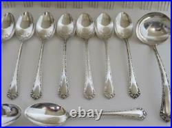 Easterling Solid Sterling Silver Flatware Set Rosemary Pattern 34 pc. Not scrap