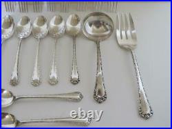 Easterling Solid Sterling Silver Flatware Set Rosemary Pattern 34 pc. Not scrap