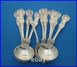 Eleven (11) Dominick & Haff Large Round Bowl Bullion spoons King Pattern 1880