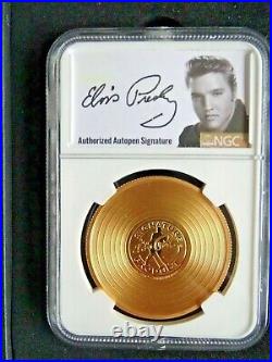 Elvis Presley 2018 Solid Silver/Gold Medallion, 1 Troy Oz. 9999 Fine Silver