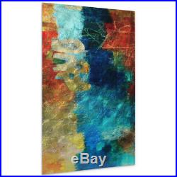 Elysium V Abstract Unframed Reverse Printed On Tempered Glass With Silver Leaf W