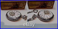 Excellent Antique Omega Swiss Made Pocket Watch Solid Silver Beautifully Carved
