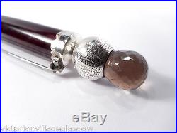 Exceptional Antique Solid Silver Scottish Agate Citrene Kilt Pin Boxed