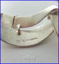 Extremely rare vintage solid silver george jensen necklace twist links 82 gram