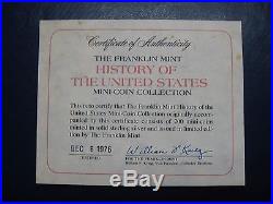 FRANKLIN MINTHISTORY OF THE U. S. SOLID STERLING SILVER MINI COIN SETwith C. O. A