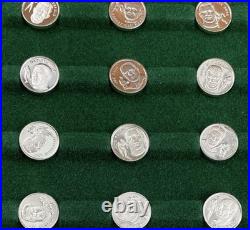 FRANKLIN MINT Solid Silver Mini Coin Set Football Immortals Hall of Fame 50 pc