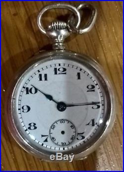Fabrique pour VACHERON ET CONSTANTIN Pocket Watch 1920s ART DECO SOLID SILVER