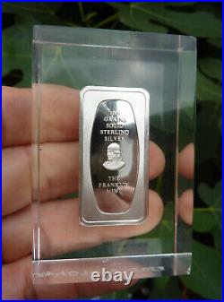 Father's Day 1000 Grains Solid Sterling Silver Bar, Franklin Mint 2.28571 Ounce
