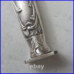Fine silver seal, 19th century, Napoleon III, French Victorian silver seal