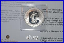 France Fabulous 15 Collection F 15 proof silver 2013 Sower coin, RCM certificate