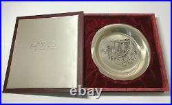 Franklin Mint 1975 Rockwell 6.4oz Solid Sterling Silver Christmas Plate Home